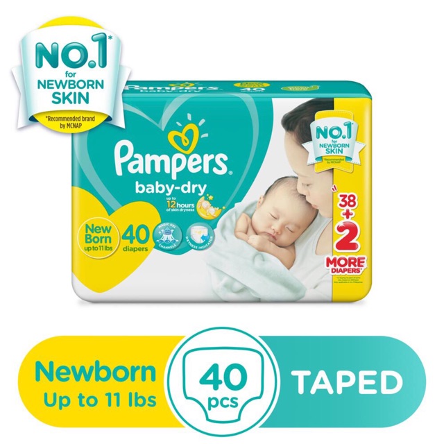 Pampers Baby Dry Diaper NewBorn 40s 