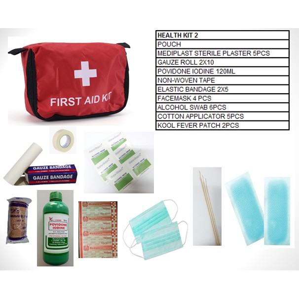 first aid kit contains