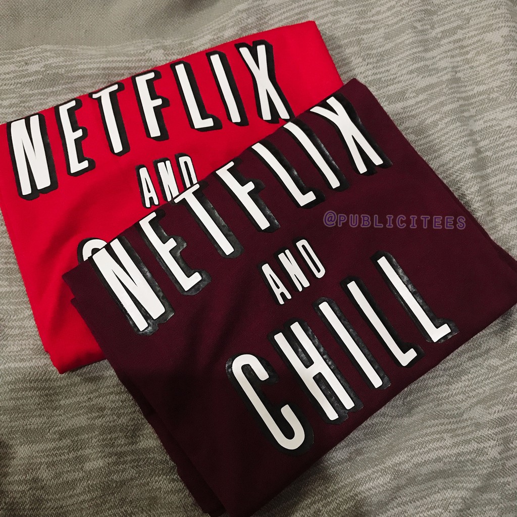 Tshirt Netflix And Chill Couple Mate Fubu Shopee Philippines