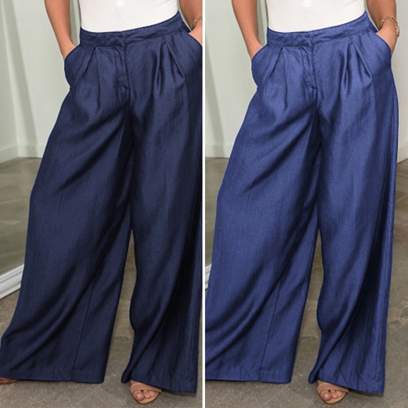 women's plus size wide leg trousers