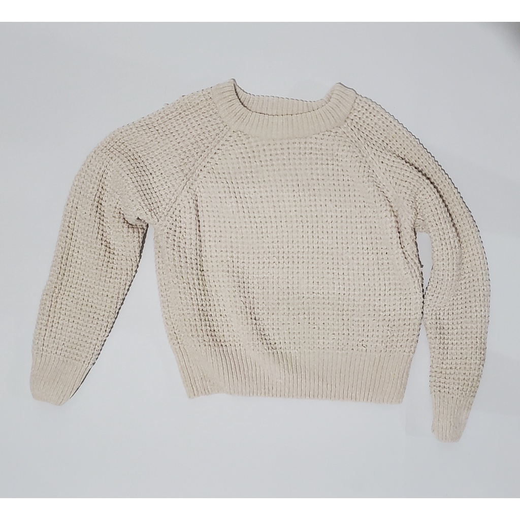 WHITE KNITTED SWEATER | Shopee Philippines