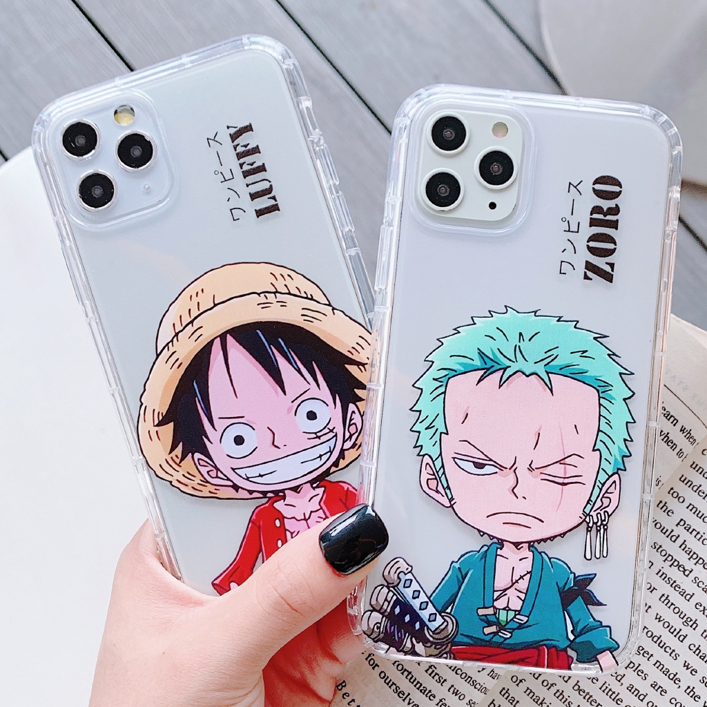 One Piece Luffy Roronoa Zoro Cartoon Label Transparent Clear Soft Case For Iphone 12 Mini 12 11 Pro Max Xs Xr X 8 7 Se 6 6s Plus Shopee Philippines