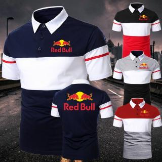 Ready Stock Big Size Men Summer Fashion Red Bull Racing Shirt Cotton T Shirts Stripe Polo Shirt Slim Fit Casual Golf Shirts Shopee Philippines - bulls jersey cropped roblox template