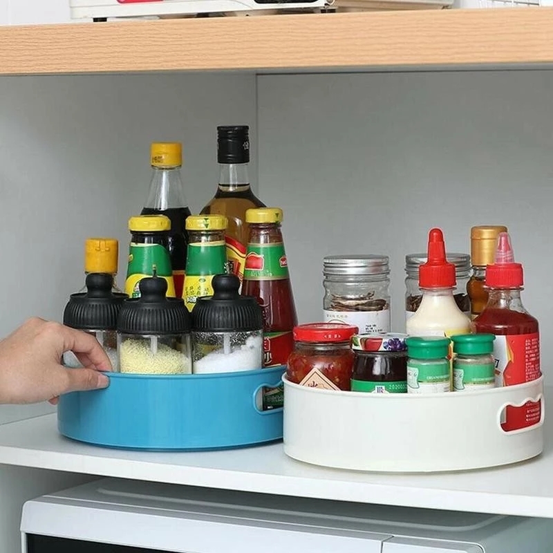 Multifunctional Kitchen Storage Box/360 Degree Rotating Storage Tray/Bathroom Storage Organizer