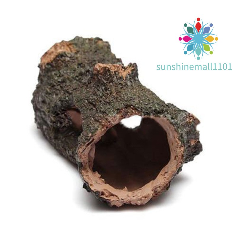 Aquarium Ornament Hollow Trunk Simulation Tree Log Wood Polyresin Landscape Fish Tank Decoration #2