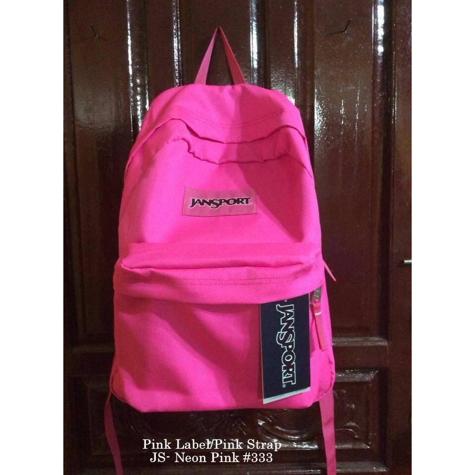 neon pink jansport backpack