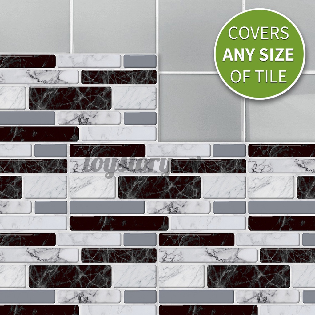 Waterproof Kitchen Tile Stickers Bathroom Mosaic Sticker Self-adhesive Wall Stickers Wall Paper DIY Home Decor(54/27/9PCS)