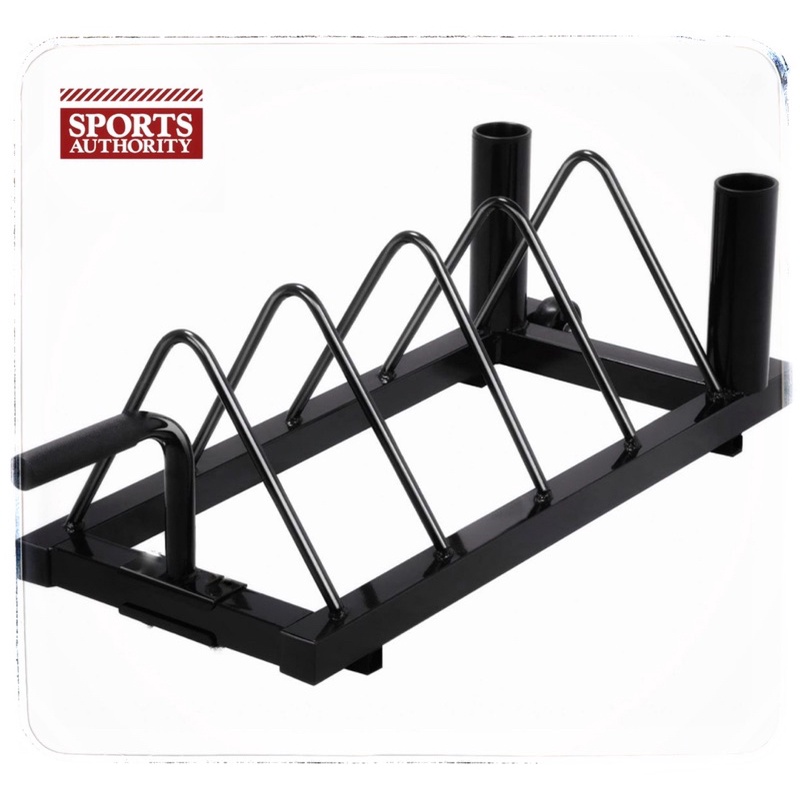 Steelbody Horizontal Plate and Olympic Bar Rack Organizer with Steel