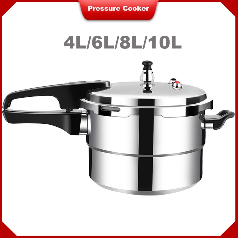 COD 4L 6L 8L 10L Pressure Cooker Stovetop Aluminum Vacuum Pressure