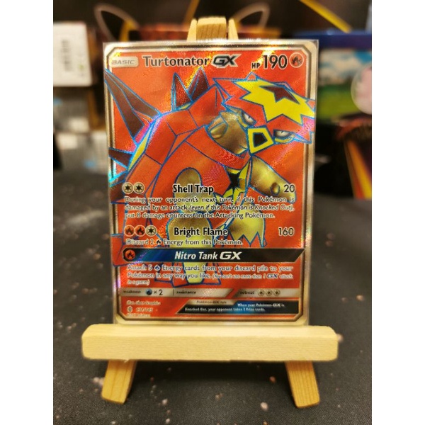 Pokemon TCG Turtonator GX 131/145 full art Guardian Rising Sun and Moon ...