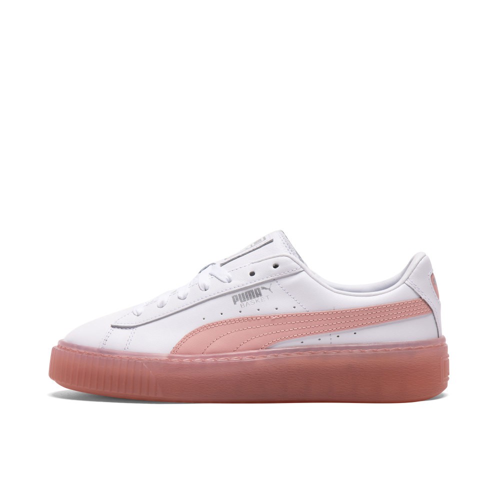puma basket core platform white