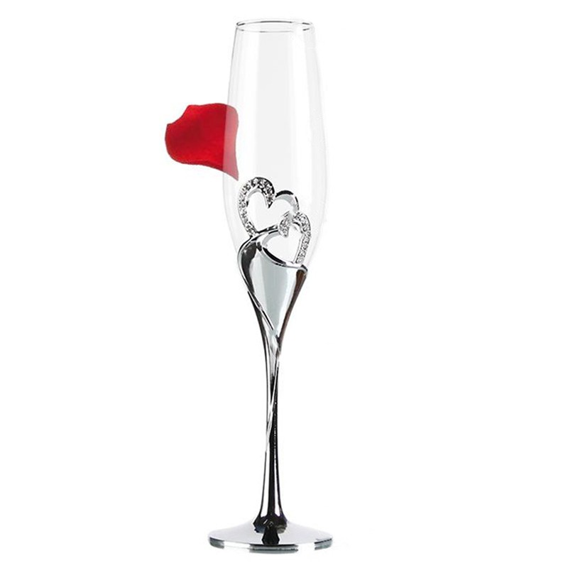 coloured glass champagne flutes