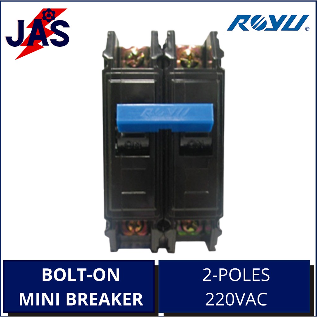 Circuit Breaker Royu 15A /20A / 30A / 40A /60A /100A , Bolt-On Type, 2 ...