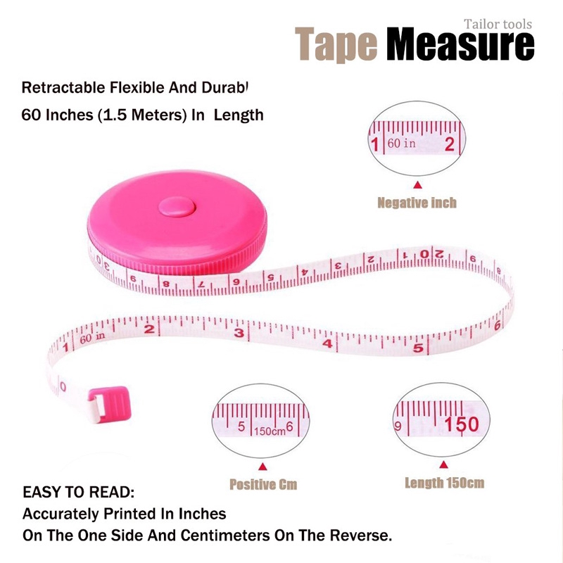 ready stock Tape Measures keychain, 1.5 Meter Soft and Retractable Tape ...