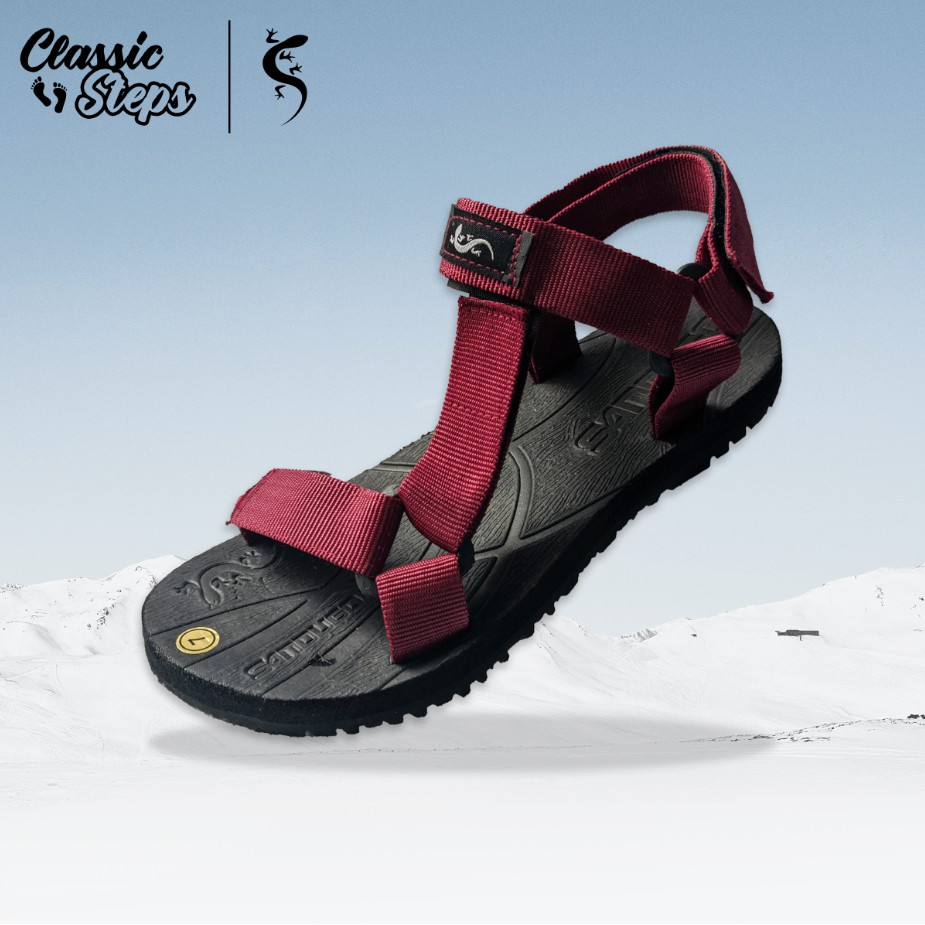 Classic Steps X Sandugo Hiking Sandals (Maroon) Shopee Philippines