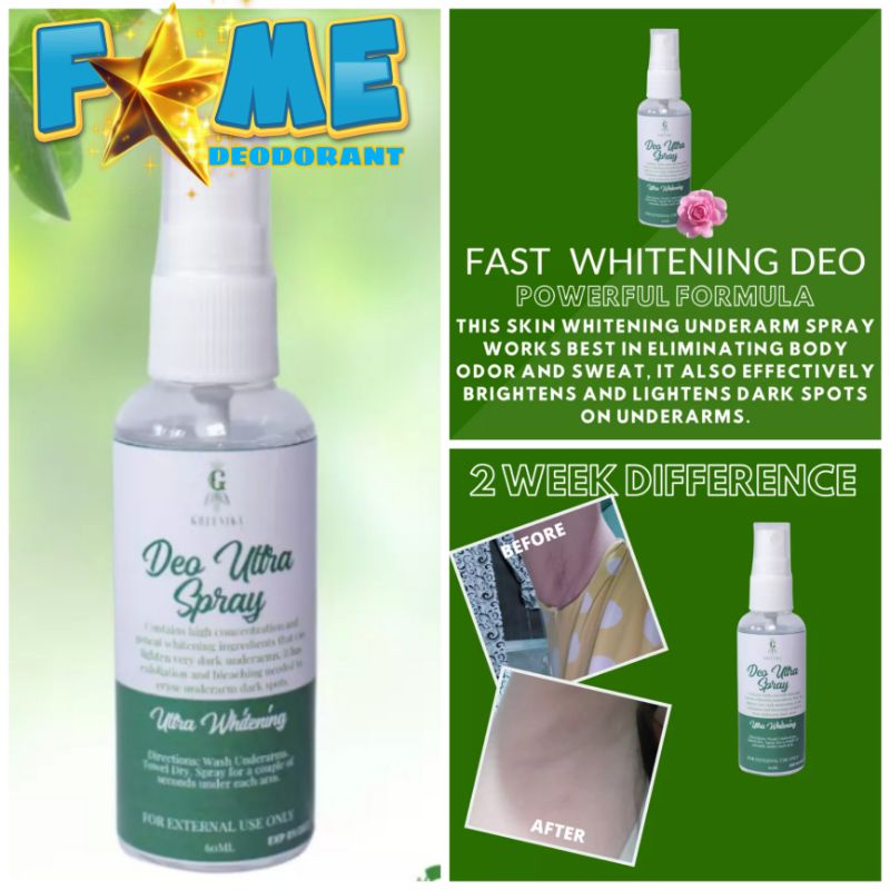 WHITENING + DEODORANT ] FAME Greenika Underarm Spray Underarm Whitening Spray Skin Whitening