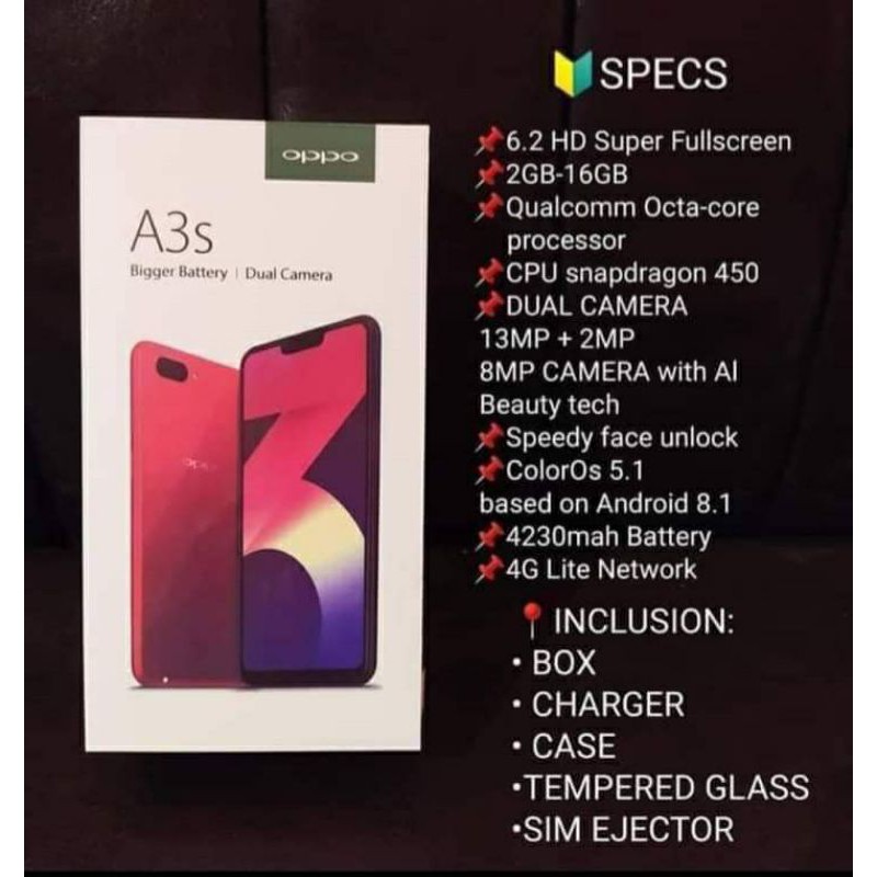 A3s Oppo 2gb 16gb Original Android Phone Shopee Philippines