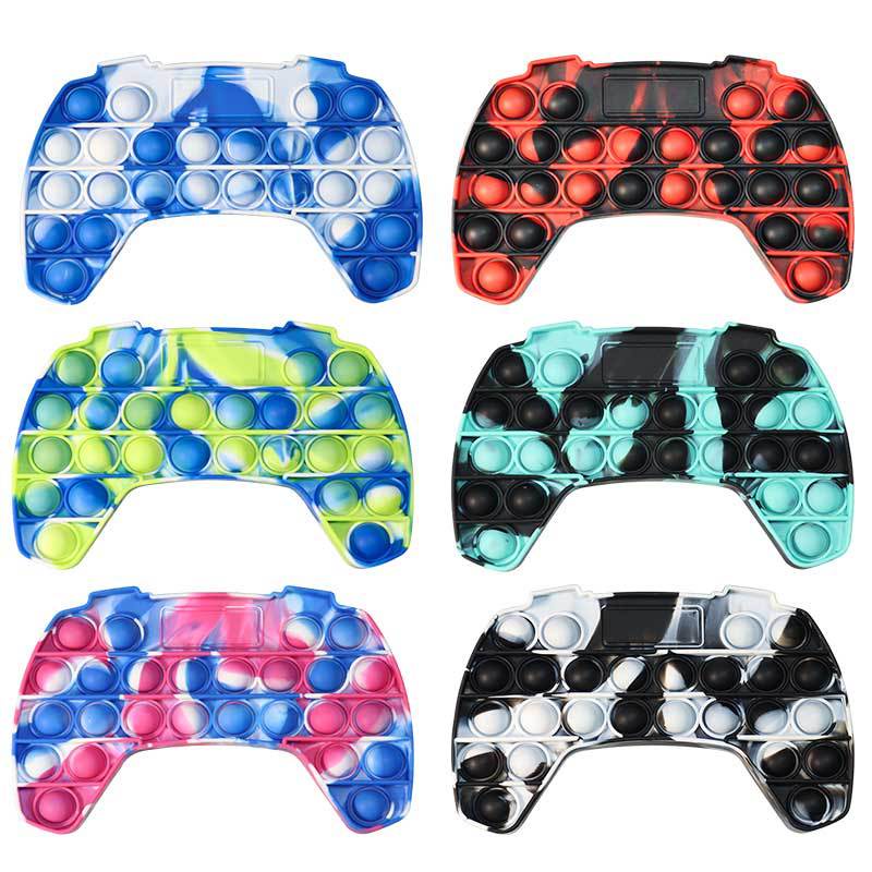 Gamepad Tie Dye Push Pop Pop Fidget Toy Popper Fidgets Toys for Girls and Kids Stress Relief Pop Game for Autism ADD and ADHD Special Needs Anxiety Green Camouflage 