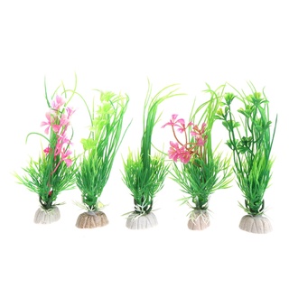 ST❀ Design Artificial Plastic Aquarium Plants Grass Background FishTank Decoration