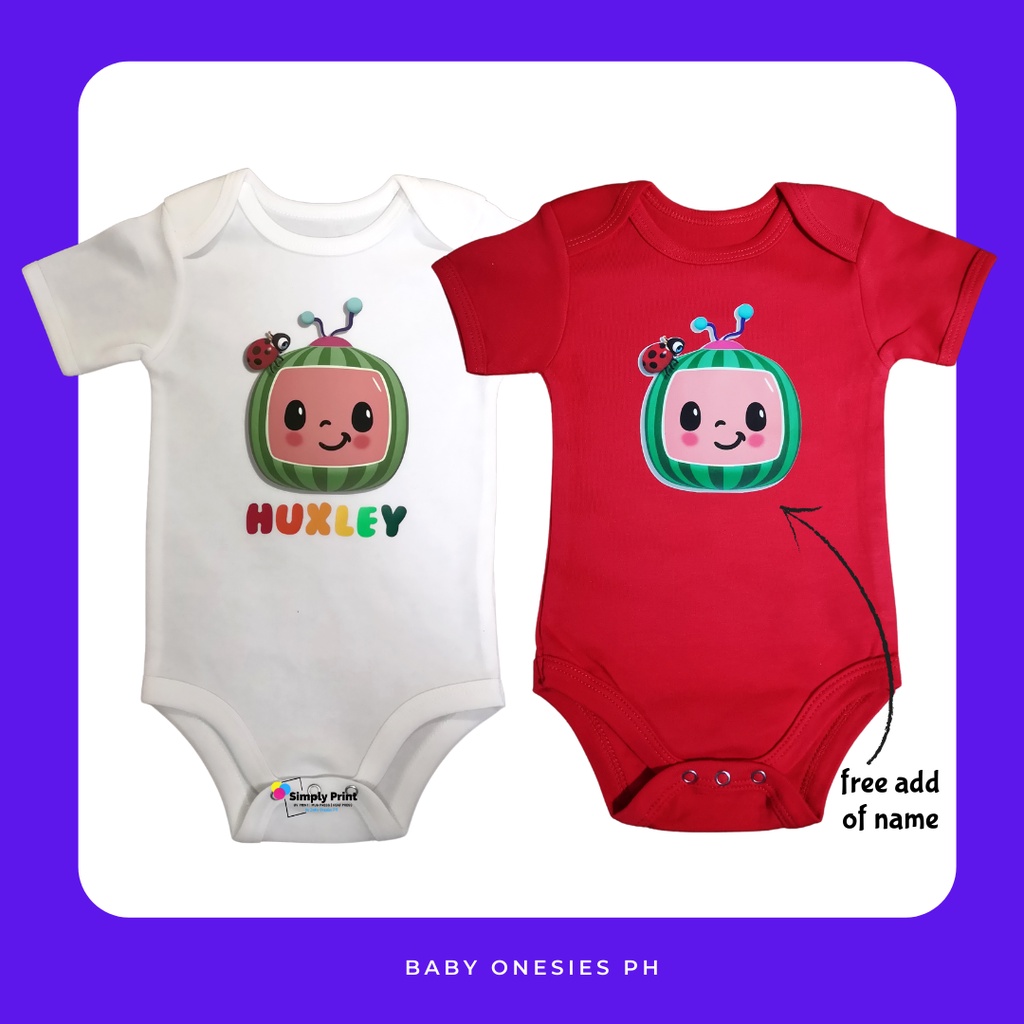 Character 012 months Cotton Baby Onesie with Name for Baby Boy Baby