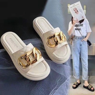 Korean Womens Stylish Design footwear Summer Flat Slippers New Quality Fashion Style Sandals