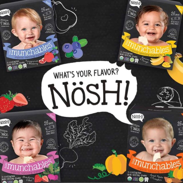 nosh teething wafers