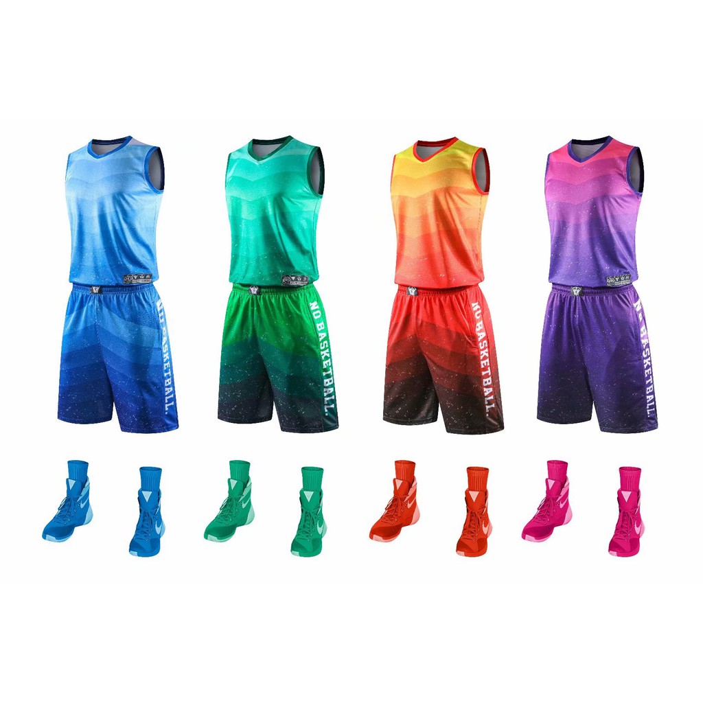 Basketball Jersey DIY Rainbow Color 