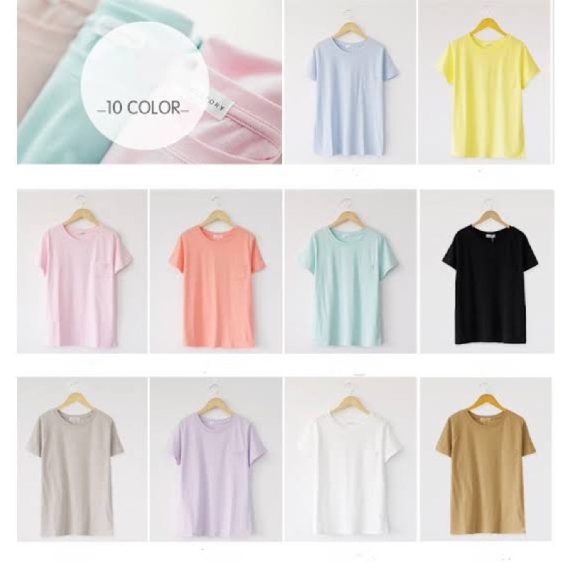 Women’s loose solid pastel colors plain short sleeve round neck vneck