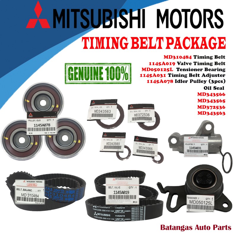 GENUINE MITSUBISHI TIMING BELT KIT PACKAGE for MONTERO SPORT 2.5 2010 ...