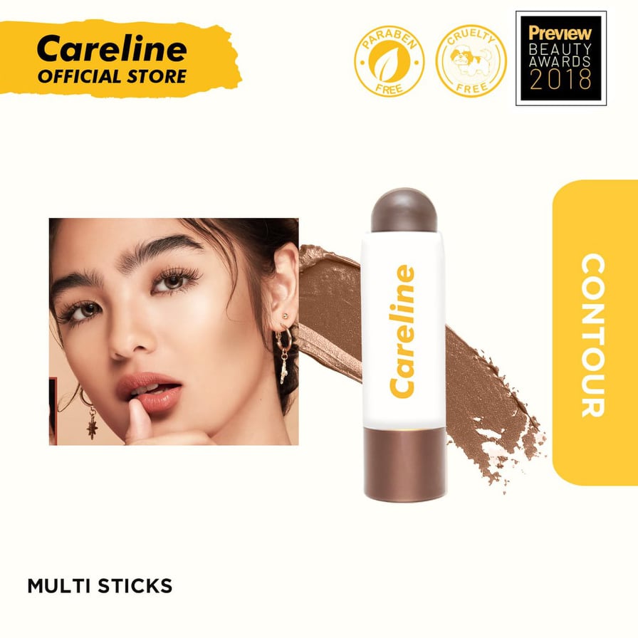 Careline Multi Stick [Multi use, Blush on, Contour, Highlighter, Lipstick, Lip Tint] Shopee