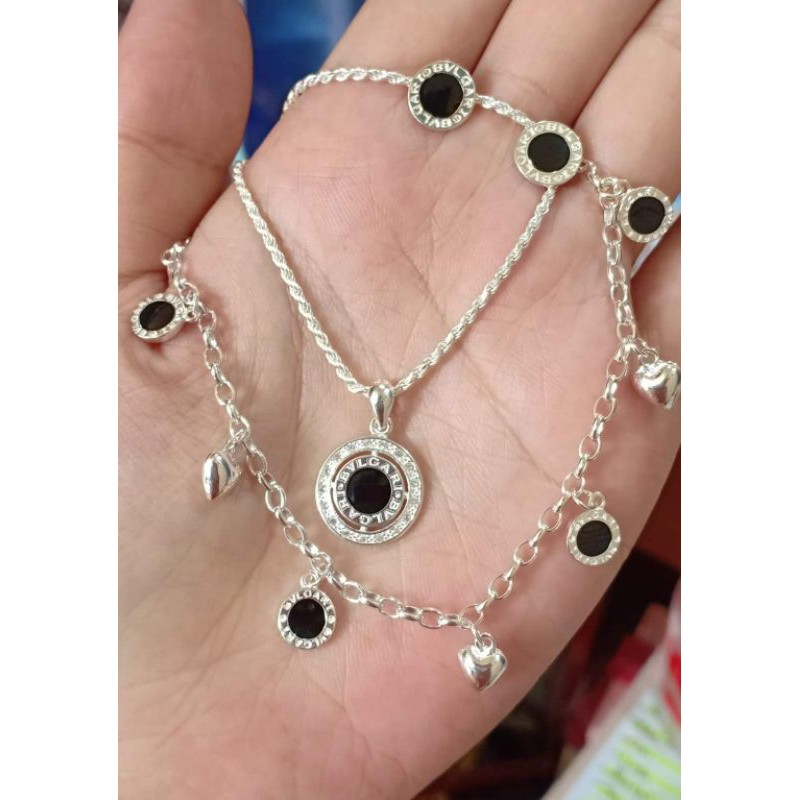 Ladies Bulgari Set 925 Genuine Italy Silver | Shopee Philippines