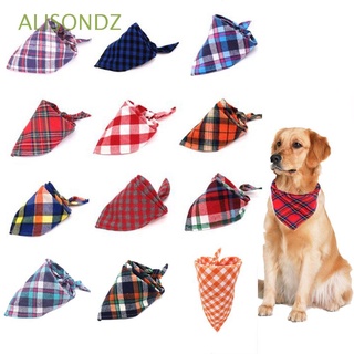 ALISONDZ Washable Dog Bandana Classic Plaid Cat  Kerchief Triangle Scarf Bow Ties New Scottish Neckerchief Cotton Adjustable Dog Saliva Towel Pet Supplies