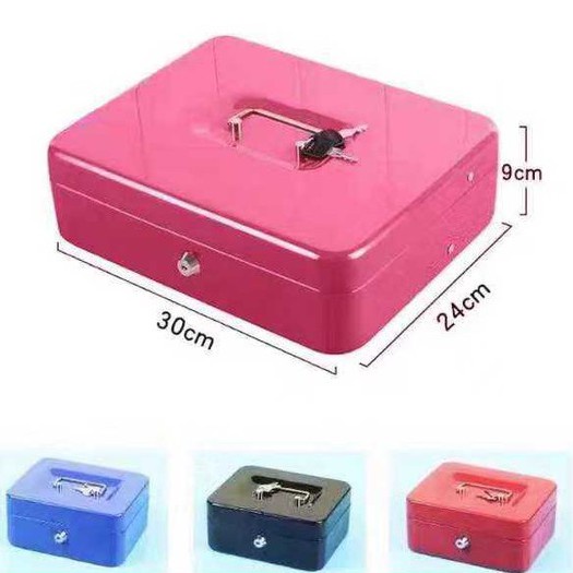 stockMetal Cash box Drawer Cashier Safety box Lock Big Size Secure you
