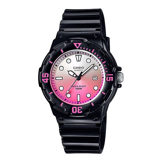 Casio (LRW-200H-4EVDR) Black Resin Strap 100 Meter Quartz Watch for Women