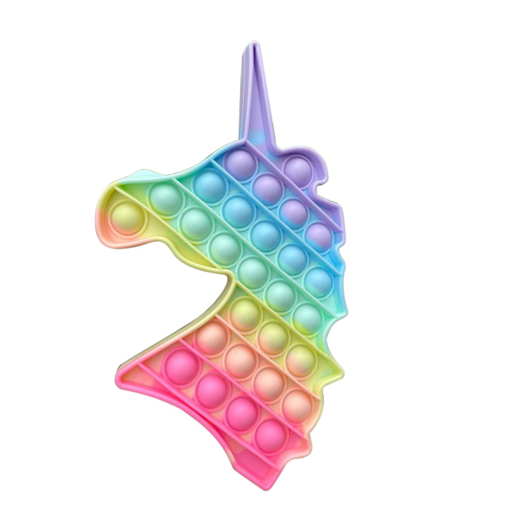 New Unicorn Pop Its Round Fidget Toy Push Bubble Stress Relief Kids Pop It Tiktok Shopee Philippines