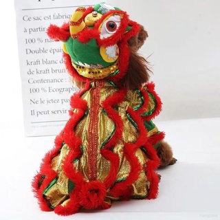 Chinese Style New Year Pet Makeover Funny  Clothes Dragon Dance Dog Festival Red Lucky Cosplay Costume