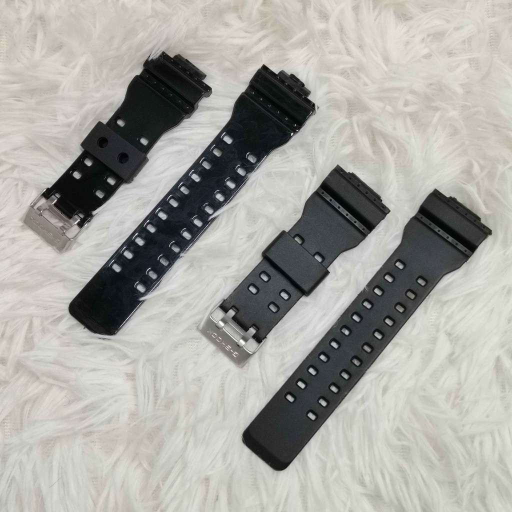 G Shock Strap Bracelet Replacement GShock Strap GShock Glossy and Matte Black (w/ FREE
