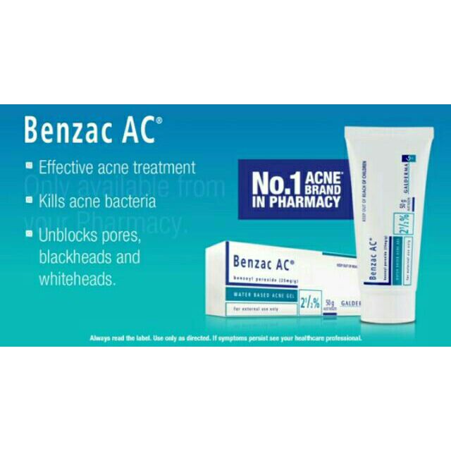 Authentic Benzac AC Galderma (Benzoyl Peroxide) Imported 60g