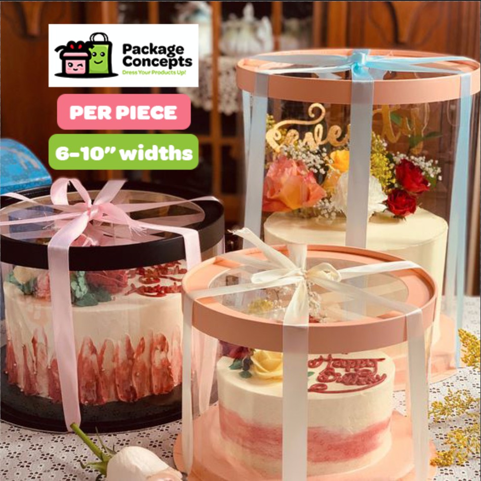 610 INCH BOXES ROUND Acetate Cake Box Clear Cake Box Clear Top Lid