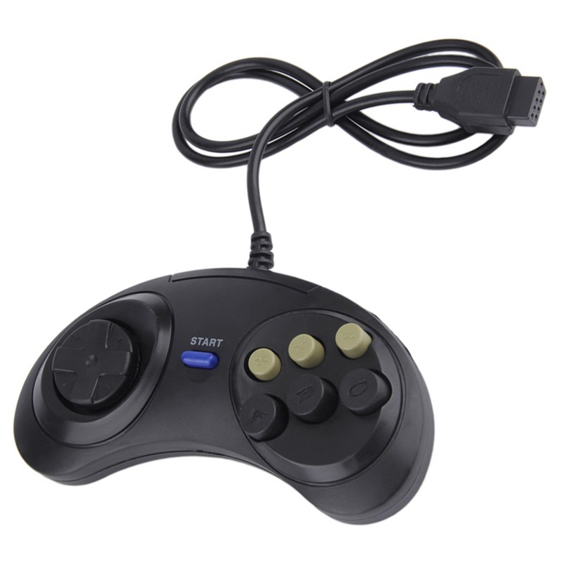 Classic Retro 6 Buttons Wired Handle Game Controller Gamepad Joystick ...