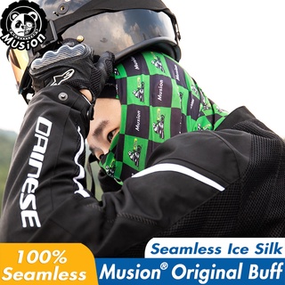 Musion® - Exclusive UPF 50+ Original Seamless Ice Silk Buff Bandana with New Weaving Technique for Cycling Outdoor Sport Motorcycle
