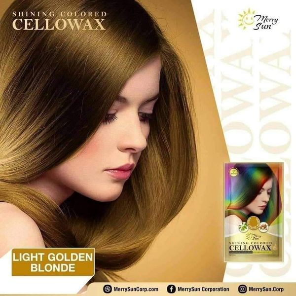 LIGHT GOLDEN BLONDE Merry Sun Cellowax Hair Color Treatment ( Washable good  for 1 MONTH) | Shopee Philippines