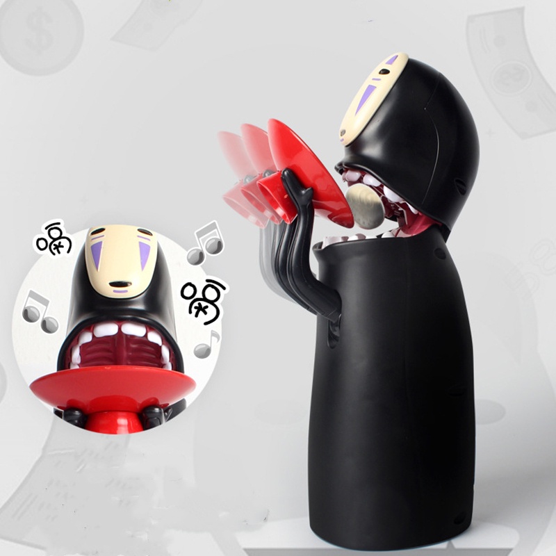 Spirited Away Kaonashi Noface Piggy Bank Toy Automatic Eaten Coin Bank