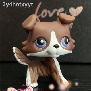 ۞☃Original 1Pc Lps Cute Toys Lovely Pet Shop Animal Brown Dog with Purpel Eyes Action Figure Littles