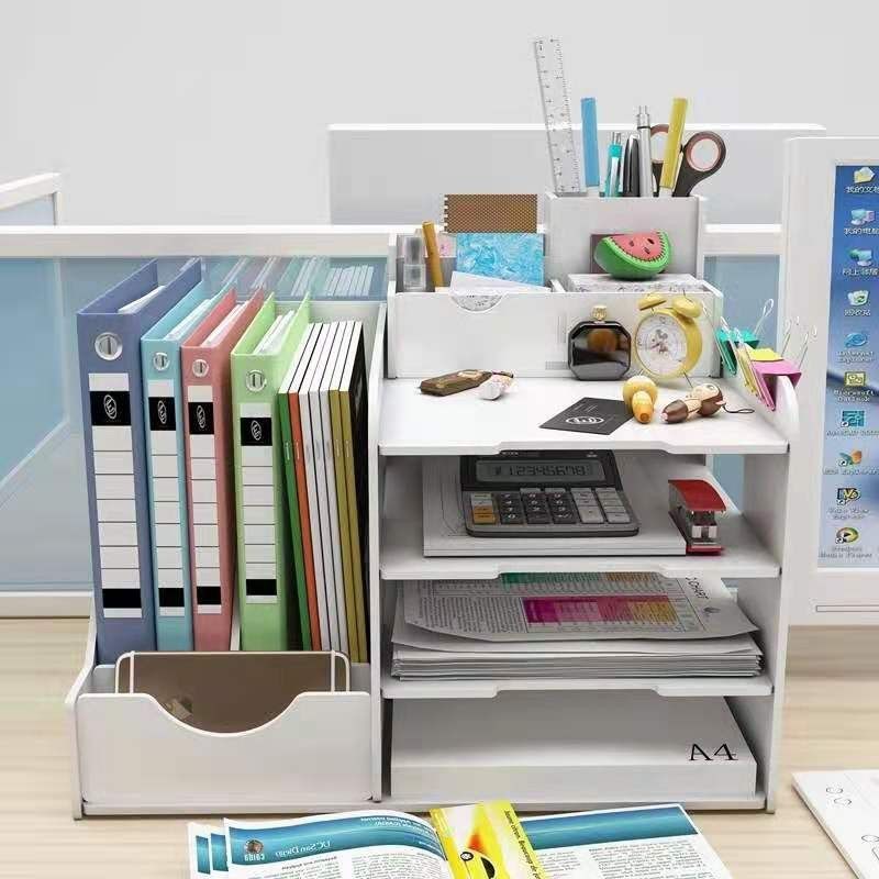 Dest Storage Bookshelf Folder Book Office Paper Storage Box File Rack ...