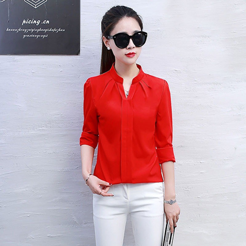 Ximandi Womens Chiffon Work Office Off Shoulder Ruffles Short Sleeve Tees Shirt Casual Korean Style Tops 