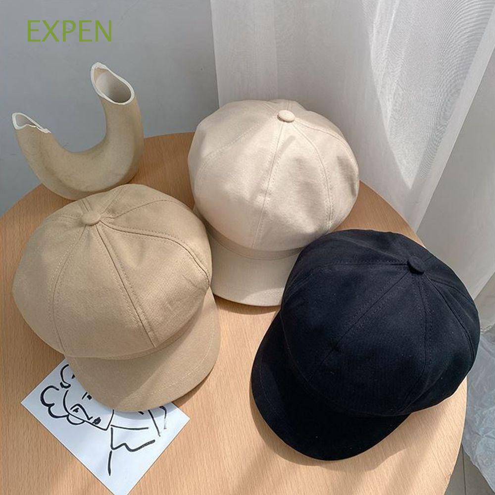 EXPEN Simple Women Newsboy Caps Retro Painter Hat Octagonal Hat Clothes