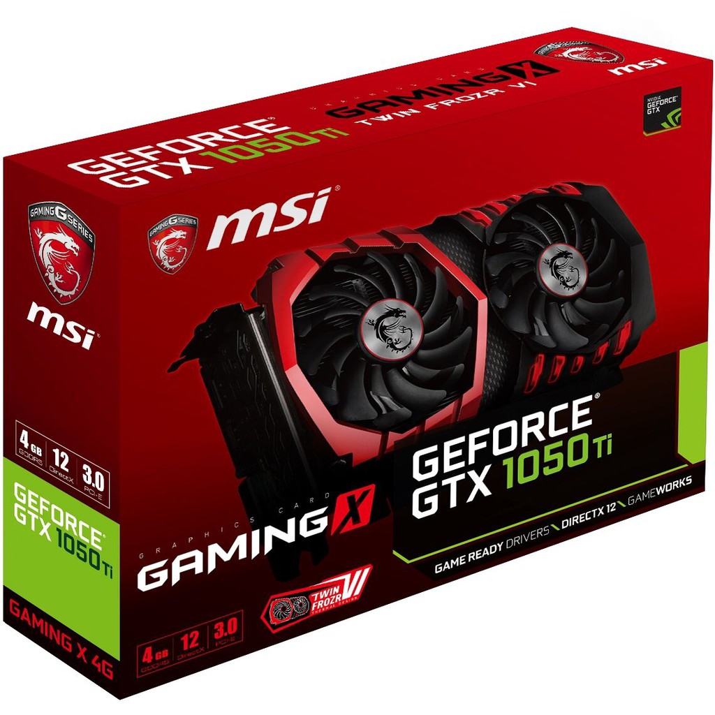 MSI GeForce GTX 1050 Ti GAMING X 4G GTX 1050 TI GAMING X 4G B&H | lupon ...