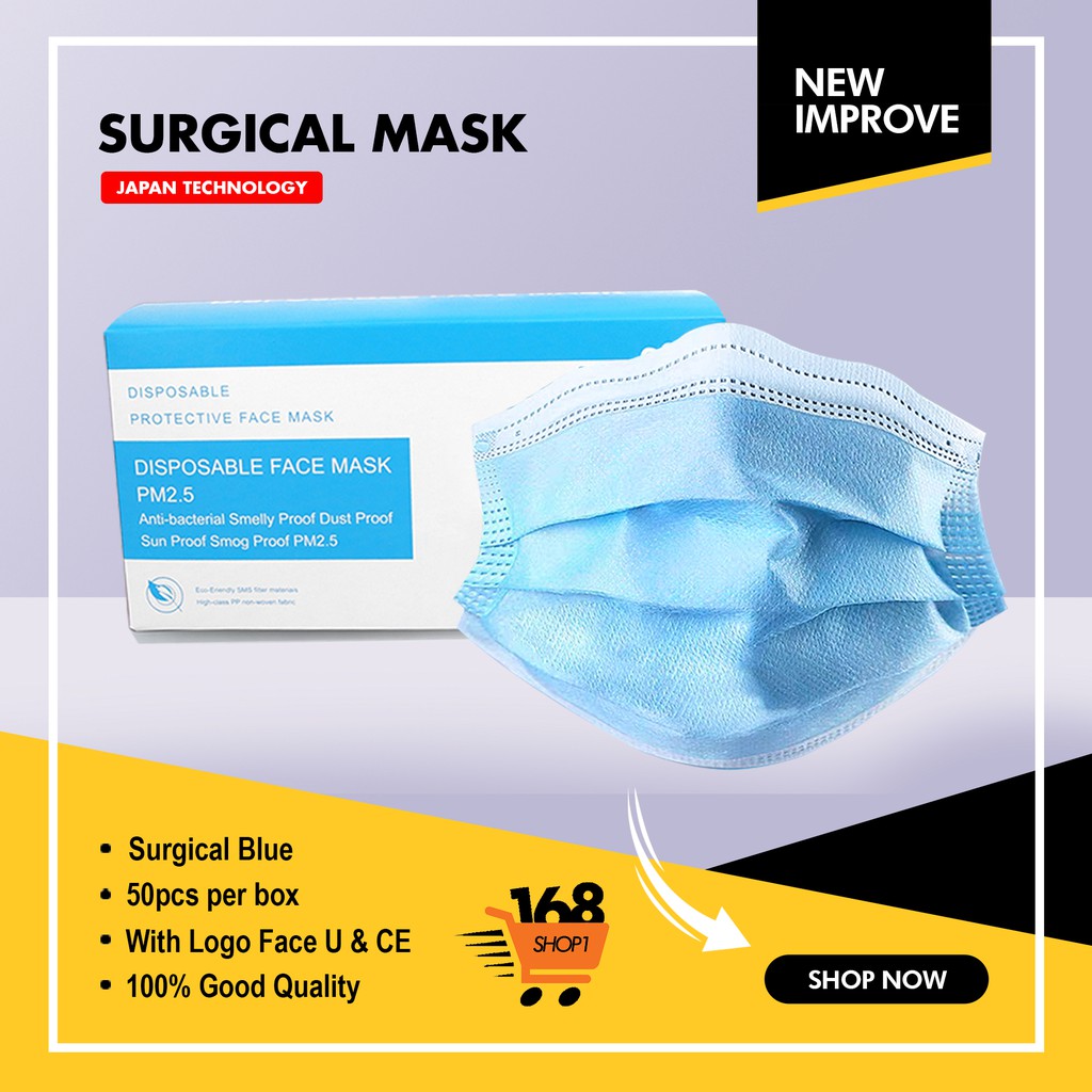 FACEU Original 3ply Surgical Mask Japan Technology PM2.5 Excellent ...