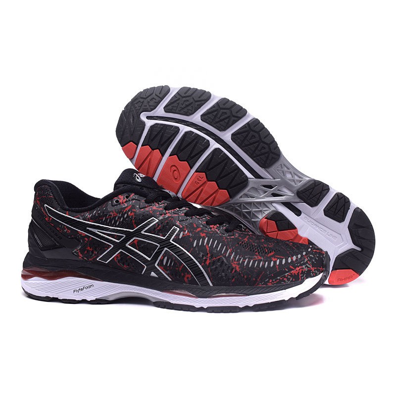 Men Asics Gel Kayano 23 T646n Shoes Black Red Shopee Philippines